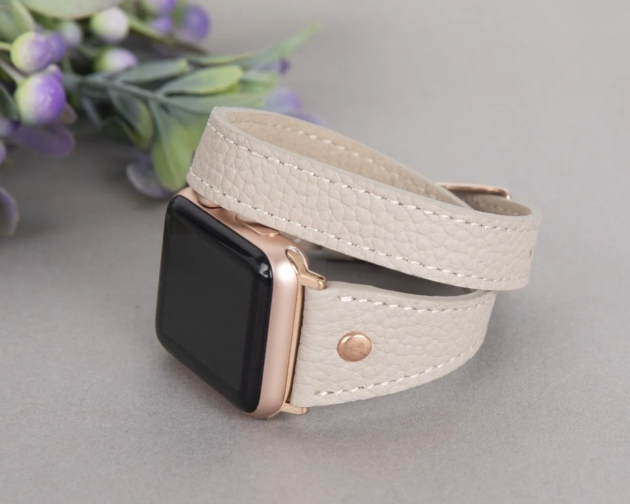 Apple Watch Uyumlu Deri Kordon 42-44-45mm Slim DTRT ERC3