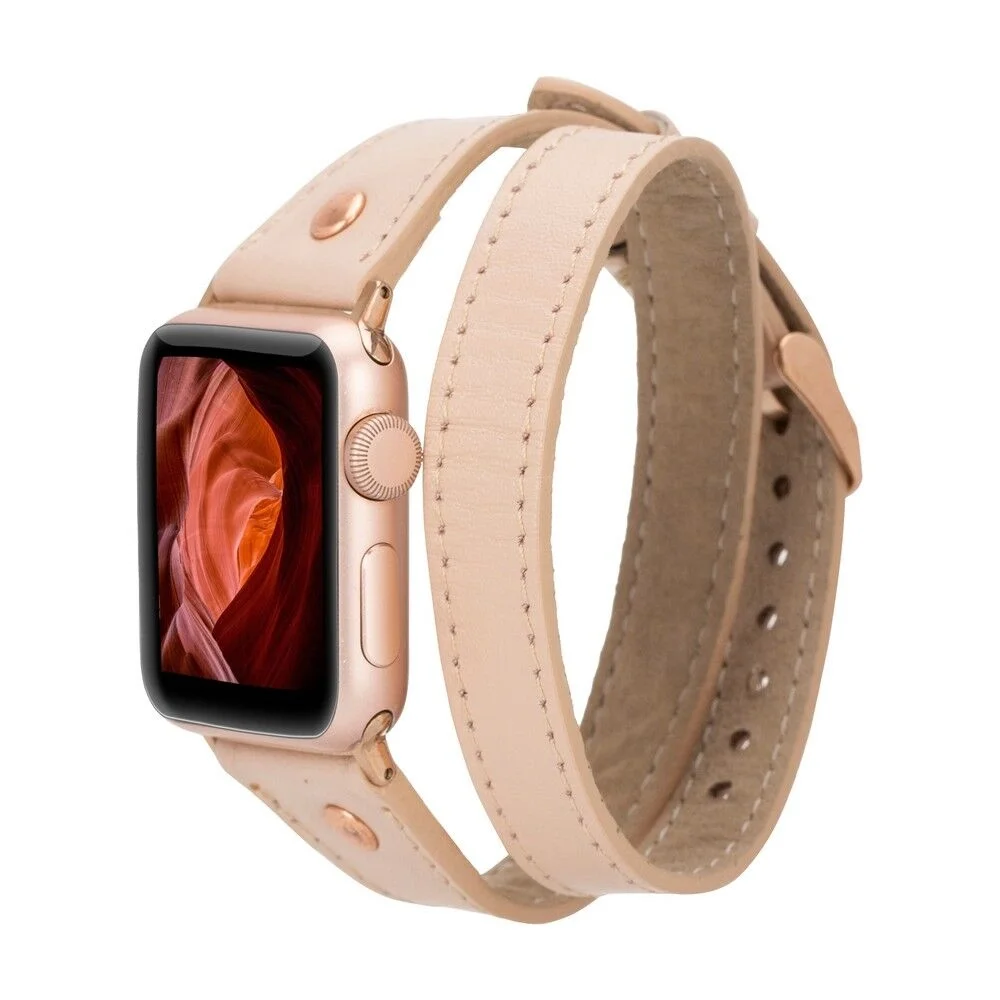 Apple Watch Uyumlu Deri Kordon 42-44-45mm Slim DT RT NU1
