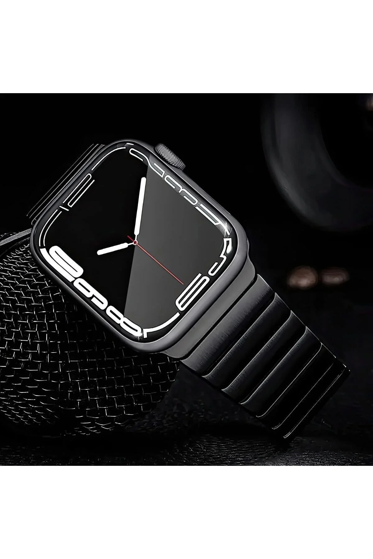 Apple Watch Uyumlu Gri Çelik Kordon, 44-45-49mm Ekran Boyutları İçin Uygun Metal Bileklik