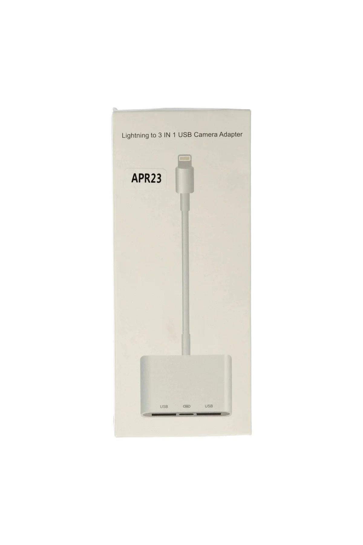 Apr23 Iphone Otg 3in1 - Beyaz