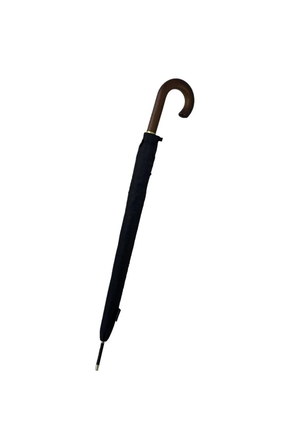 April A-213G 10 Telli G1 Baston Sap Şemsiye Ekose Siyah