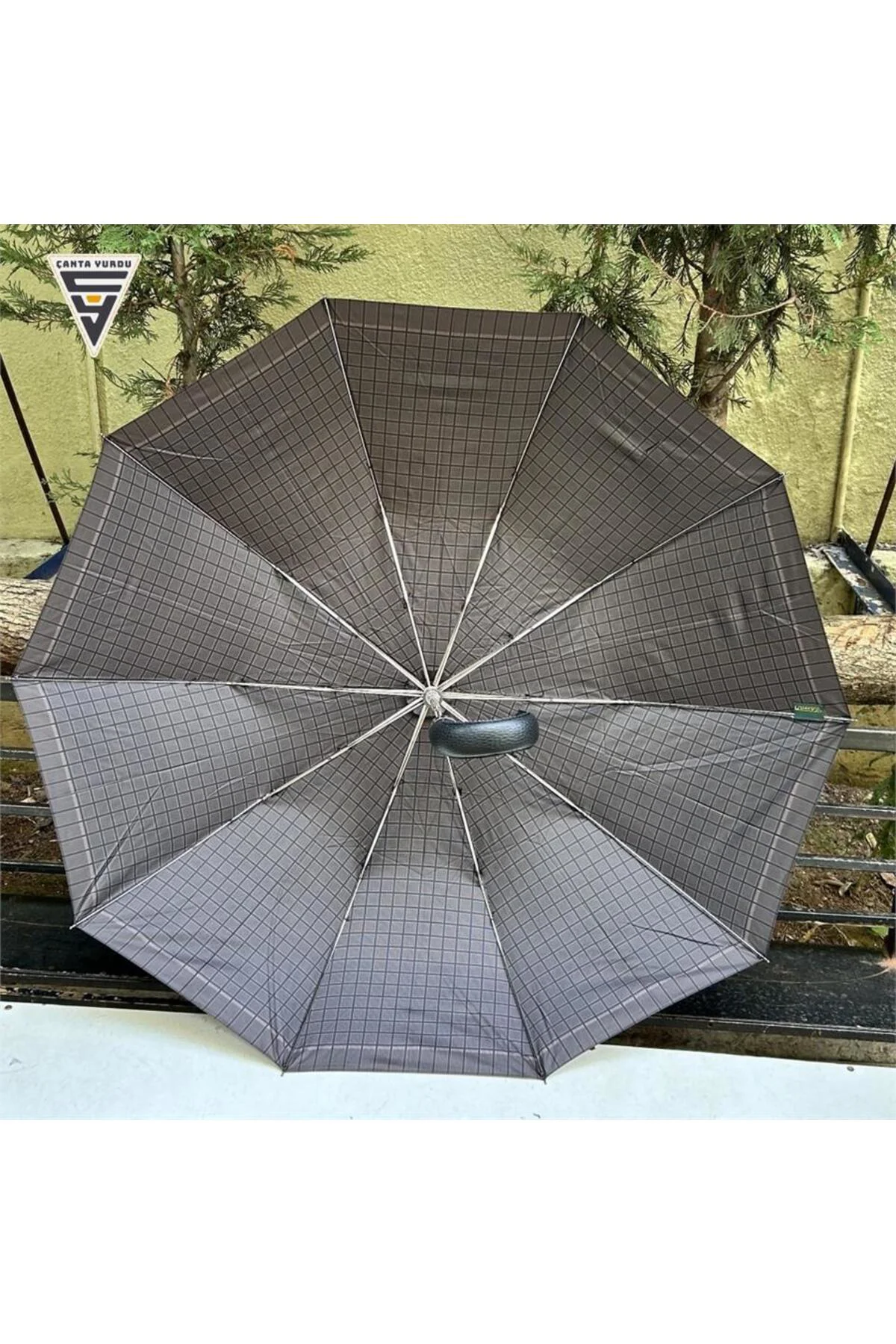 April A-228G Elite G3 Otomatik 10 Telli Şemsiye Ekose Siyah