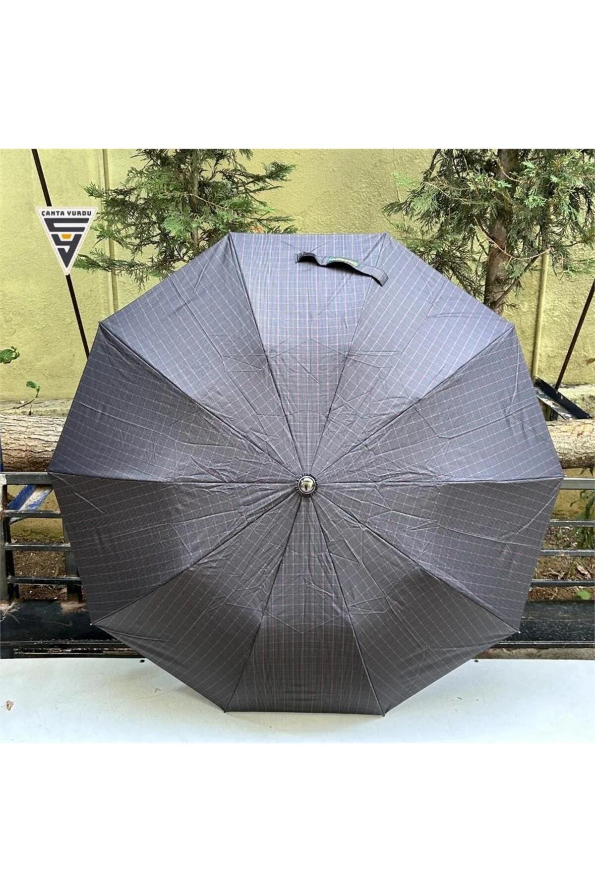 April A-228G Elite G2 Otomatik 10 Telli Şemsiye Ekose Siyah