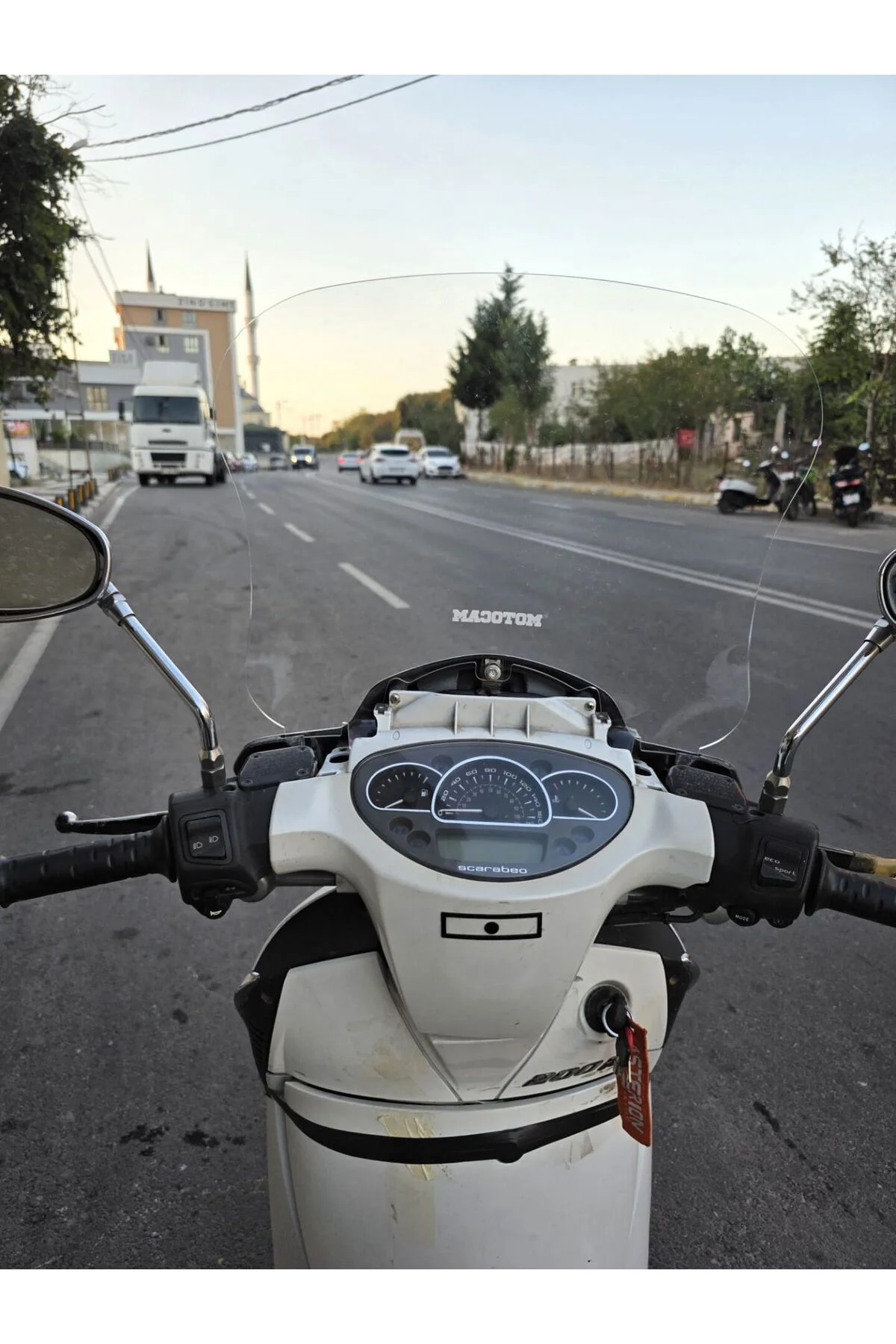 Aprilia Scarabeo 200 İe Ön Cam 35cm 2008-2015 Model Şeffaf Renkli