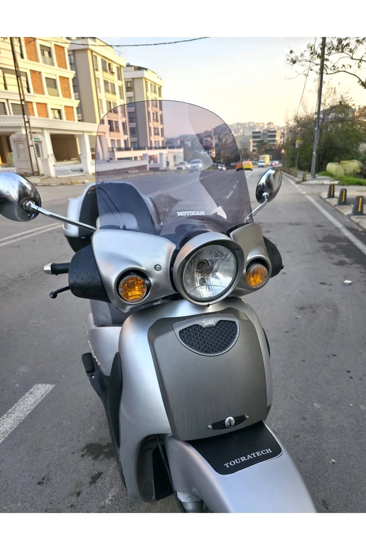 Aprilia Scarabeo 200 Ön Cam 45cm 2002-2007 Model Füme Renkli 4mm
