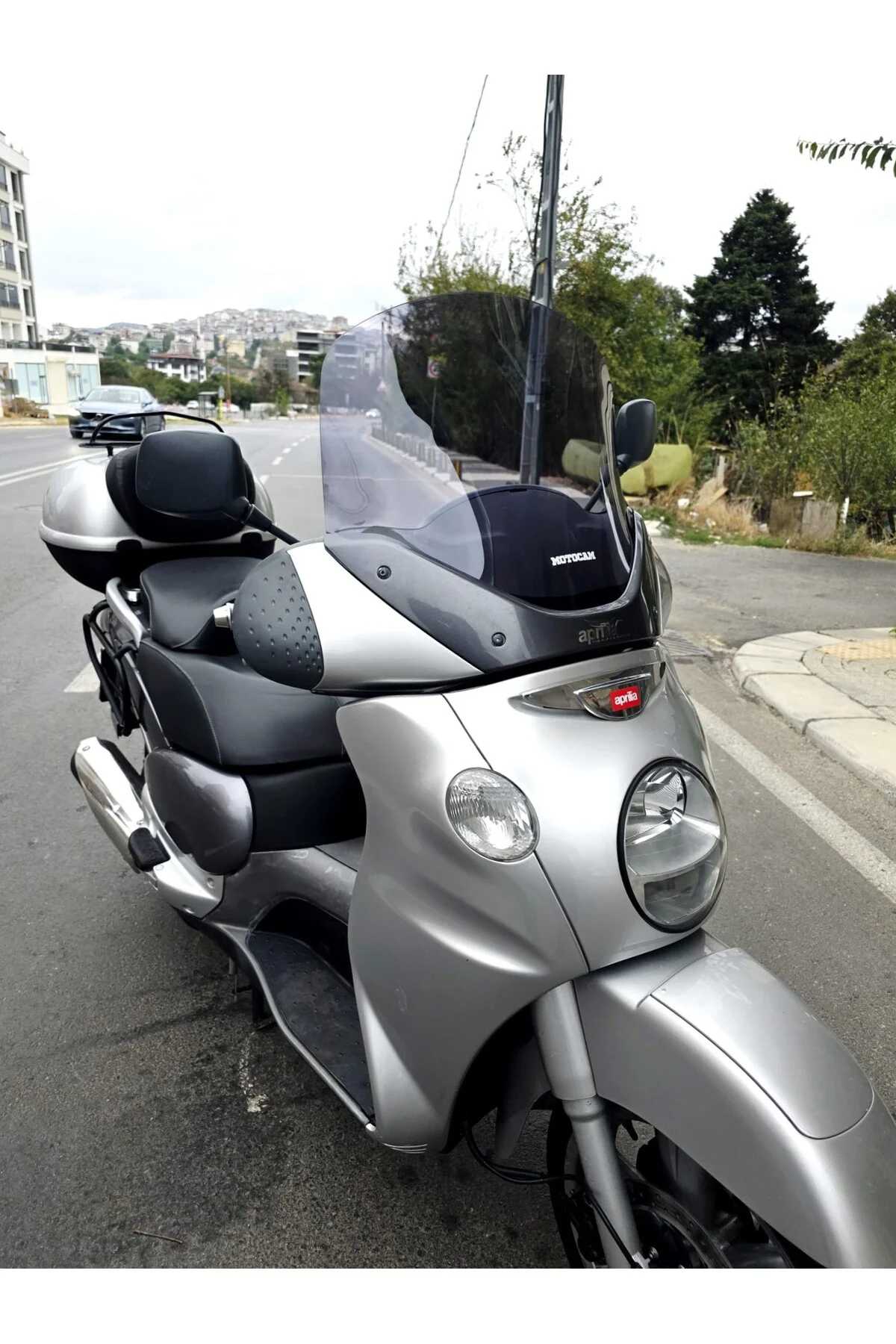 Aprilia Scarabeo 500 Ön Cam 49cm 2003-2008 Model Füme Renkli 4mm