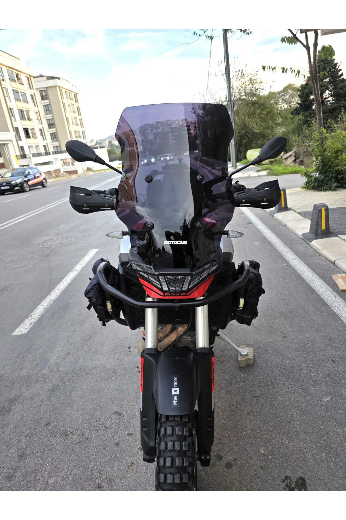 Aprilia Tuareg 660 Ön Cam 2022-2026 Model 58cm Siyah Renkli 4mm
