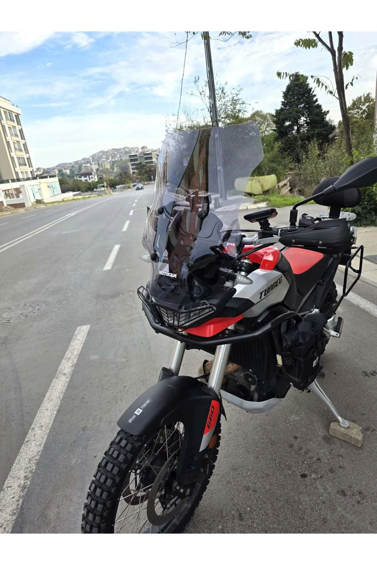 Aprilia Tuareg 660 Ön Cam 2022-2026 Model 58cm Füme Renkli 4mm