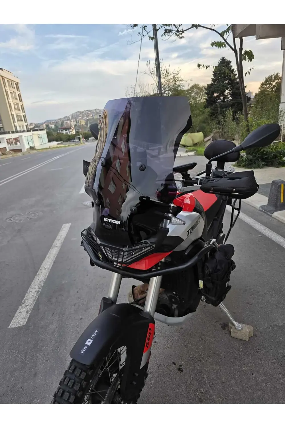 Aprilia Tuareg 660 Siperlik Ön Cam 2022-2025 Model 58cm Siyah Ren