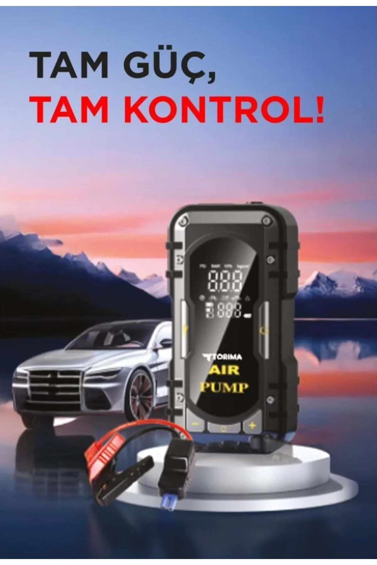 APS-02 Akü Takviye Cihazı Lastik Şişirme Özellikli Powerbank Diji