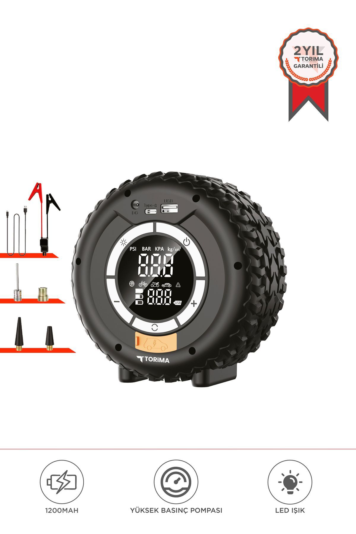 APS-03 Taşnabilir Araç Akü Takviyeli ,Powerbank Destekli ,Işıklı 