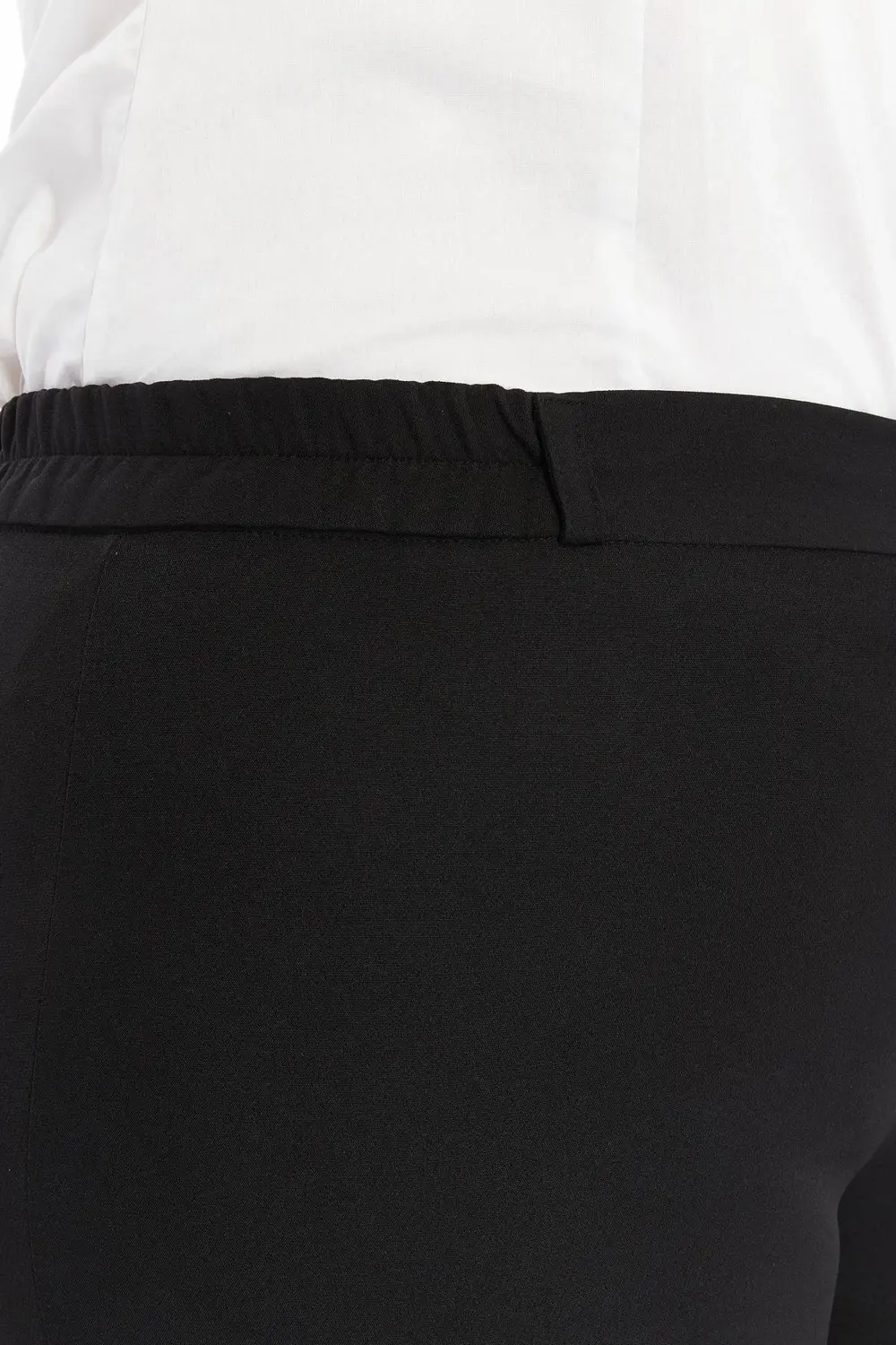 Apsen Kadın 369/103 Siyah Yüksek Bel Geniş Paça Beli Lastikli Dok