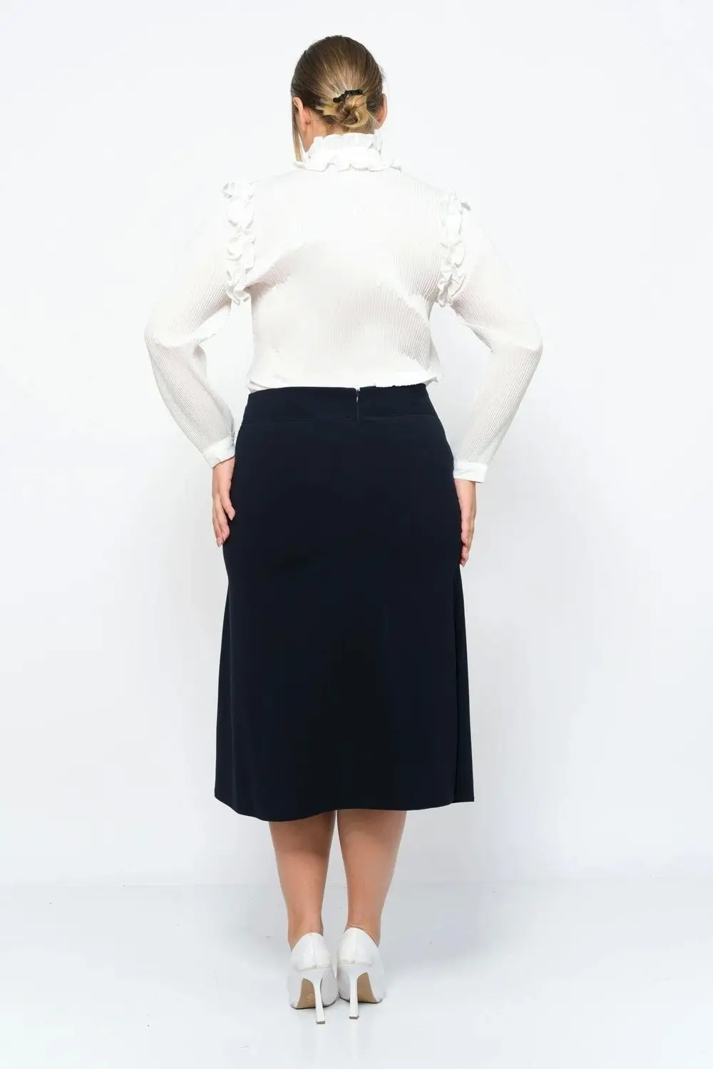 Apsen Kadın Lacivert Yeni Sezon Kloş Etek 2185-77