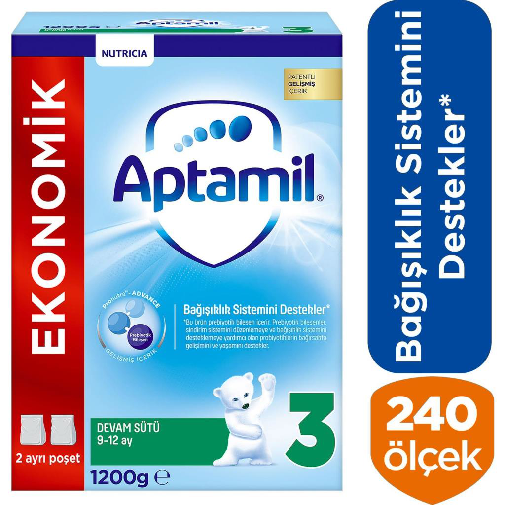 Aptamil Devam Sütü Maması No3 9-12 Ay 1200 Gr Aptamil Devam Sütü Maması No3 9-12 Ay 1200 Gr