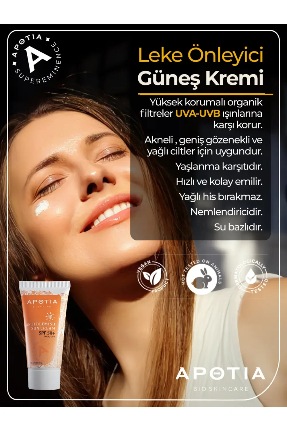 Aptoıa Apotia Leke Karşıtı Güneş Kremi 50