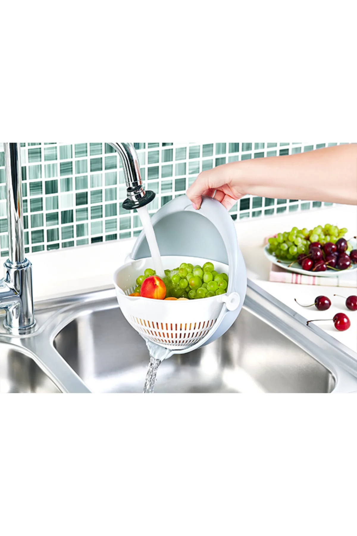 Aqua Hazneli Dönerli Büyük Süzgeç Aqua Hazneli Dönerli Büyük Süzgeç
