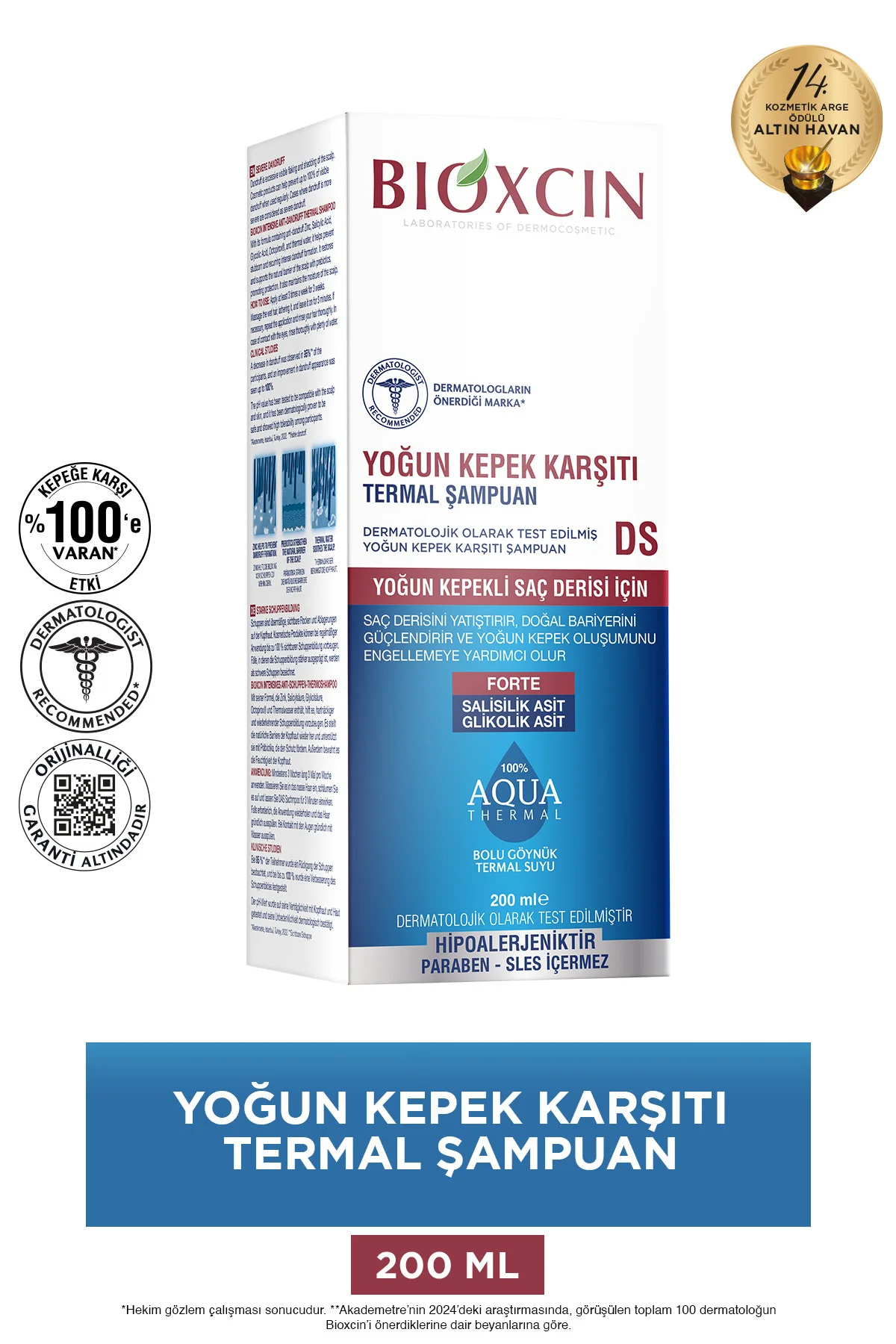 Aqua Thermal Yoğun Kepek Karşıtı Şampuan Ds 200 ml Kepek Kaşıntı Pullanma Karşıtı