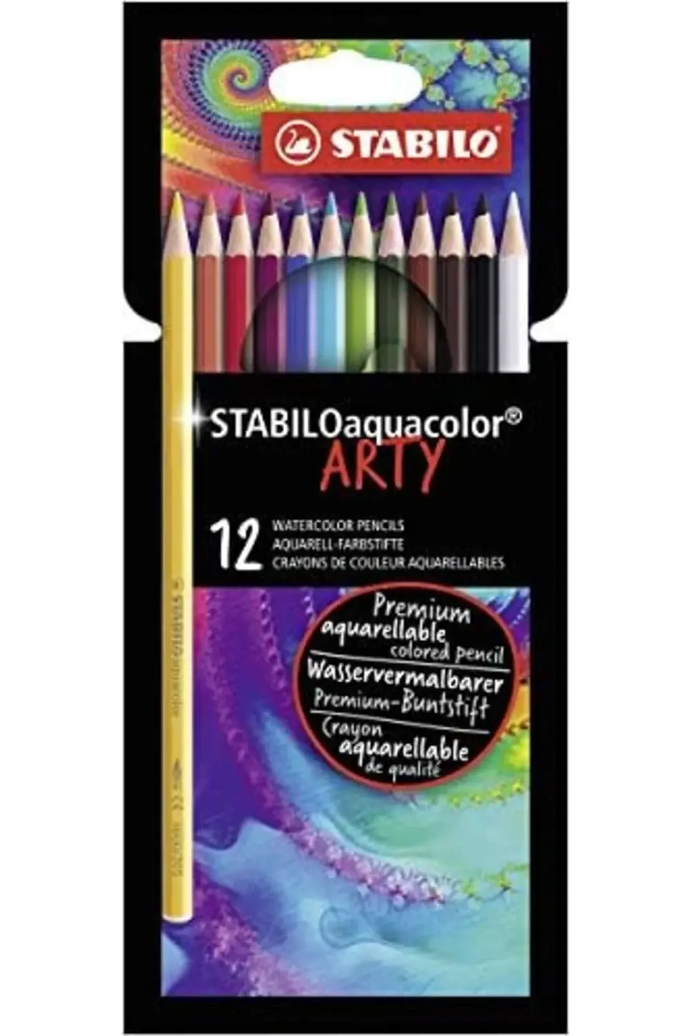aquacolor ARTY - Kuru Boya Kalemi - 12'li Paket - Çeşitli Renkler