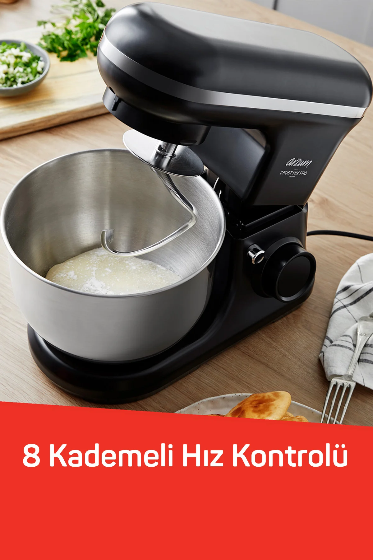 AR1186 Crust Mix Pro Stand Mikser 5L Kapasiteli 3 Farklı Aparat 1