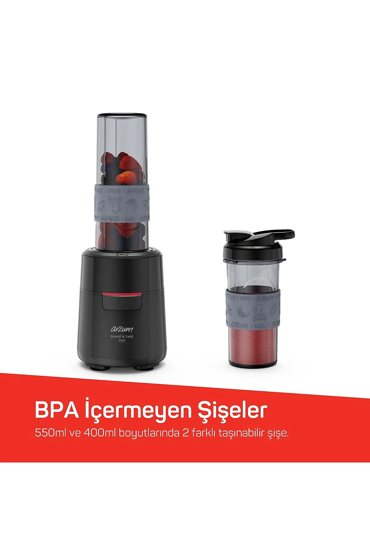 AR1192 Shake'N Take Duo Kişisel Blender, Siyah
