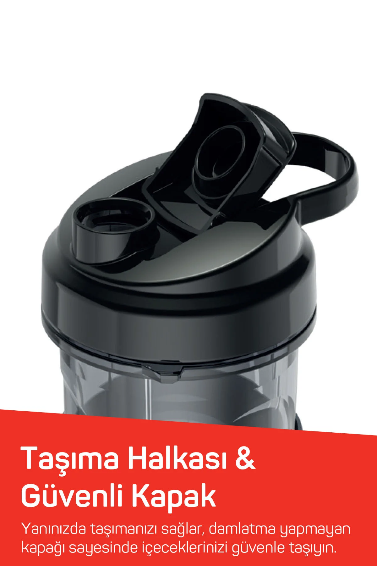 AR1193 Shake’N Take Mega Sürahi Blender Siyah 500 W 1 L + 550 ml Şişe