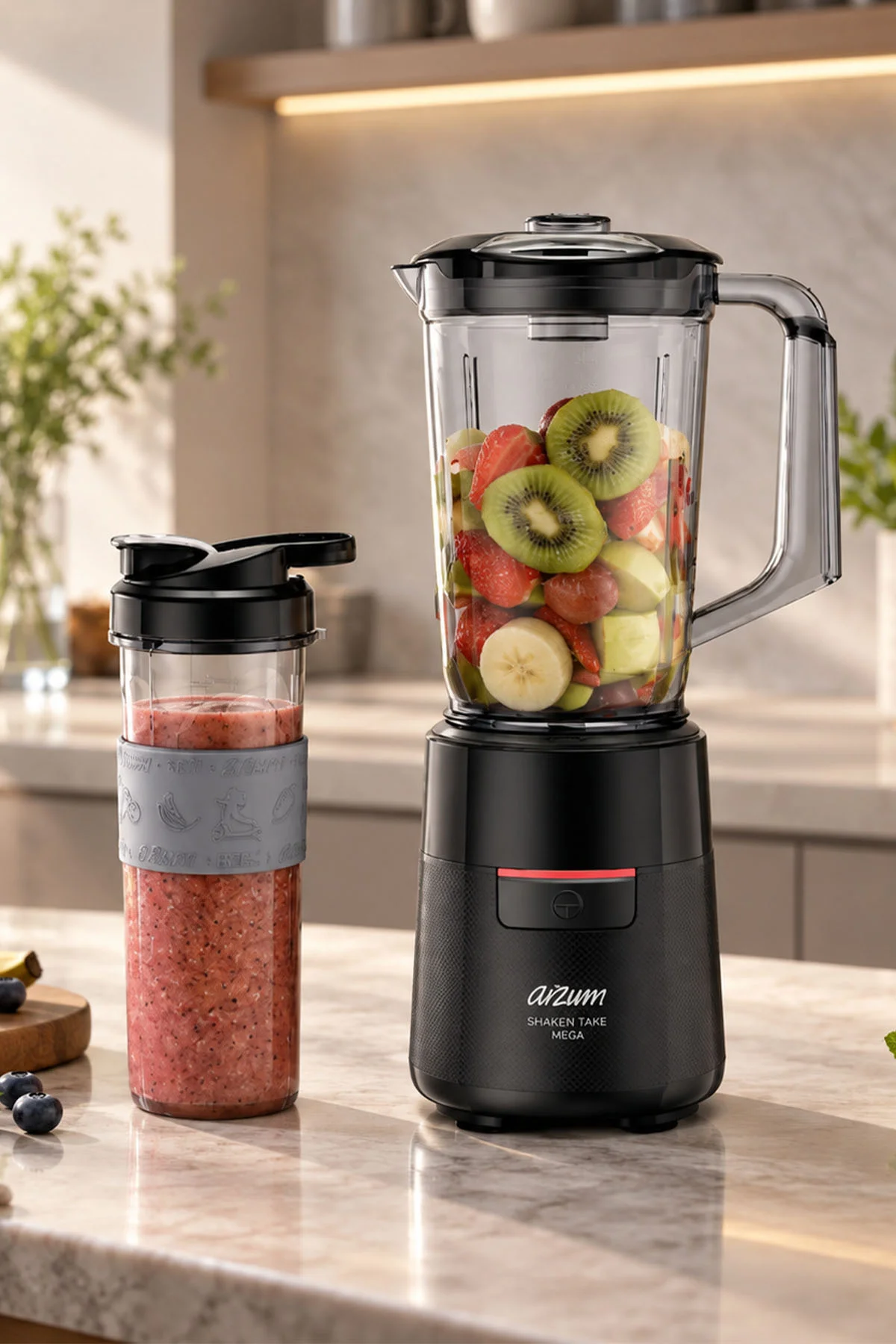 AR1193 Shake’N Take Mega Sürahi Blender Siyah 500 W 1 L + 550 ml Şişe