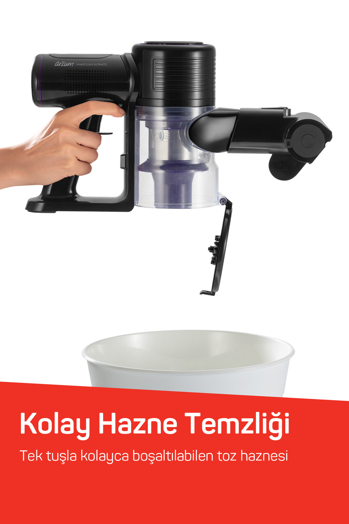 AR4206 Magiclean Ultimate Dikey Şarjlı Süpürge 300W BLDC Motoru, 