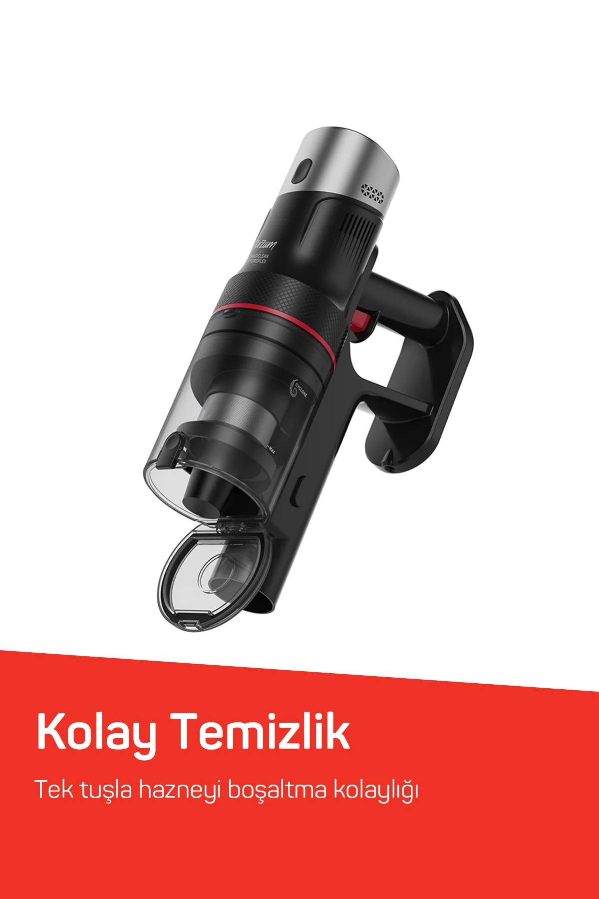 AR4211 MagiClean FlexBin İstasyonlu Dikey Şarjlı Süpürge 500W, BL