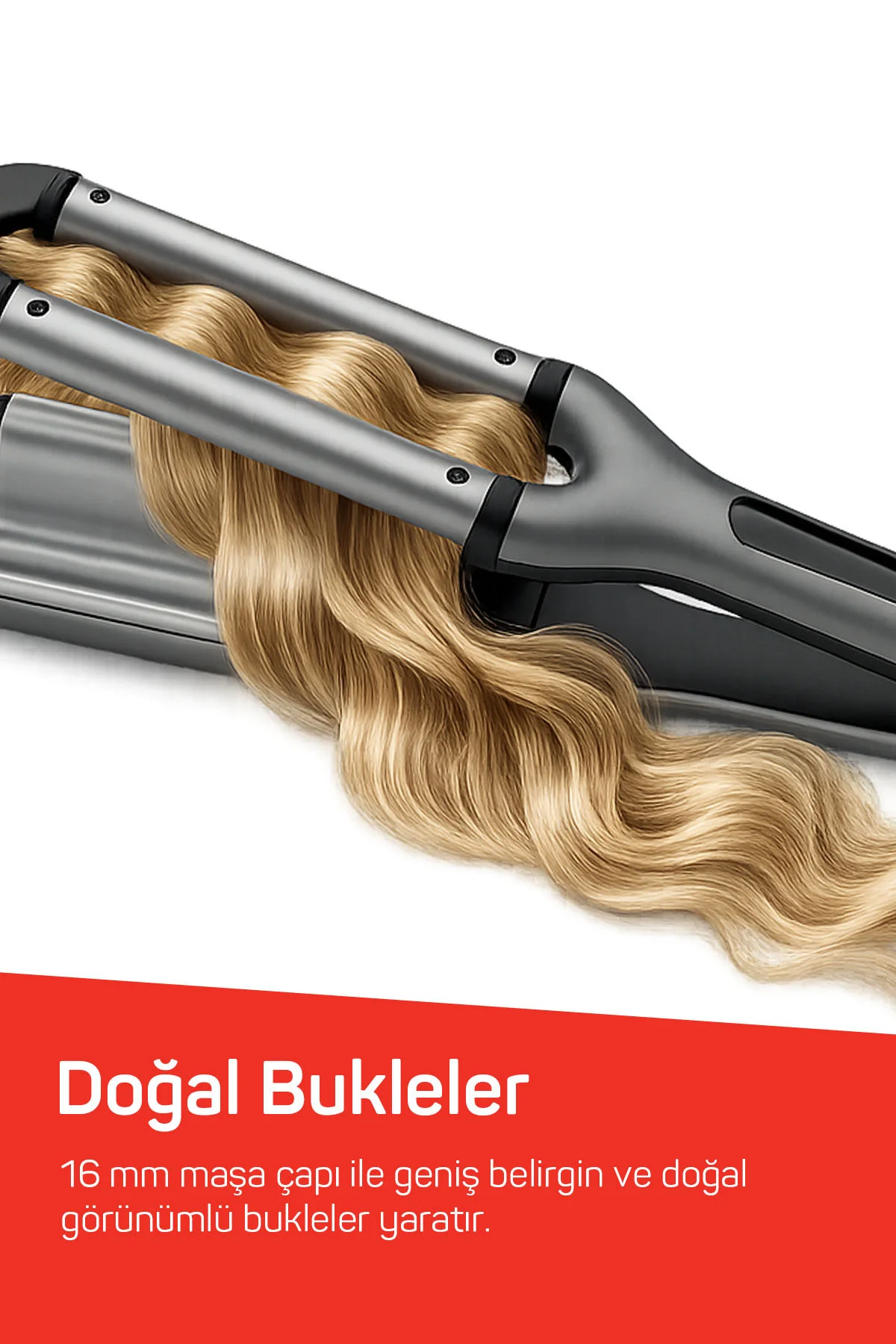 AR5079 Trendcare Seramik Saç Maşası 16 mm, 9 Kademeli Isı Ayarlı 