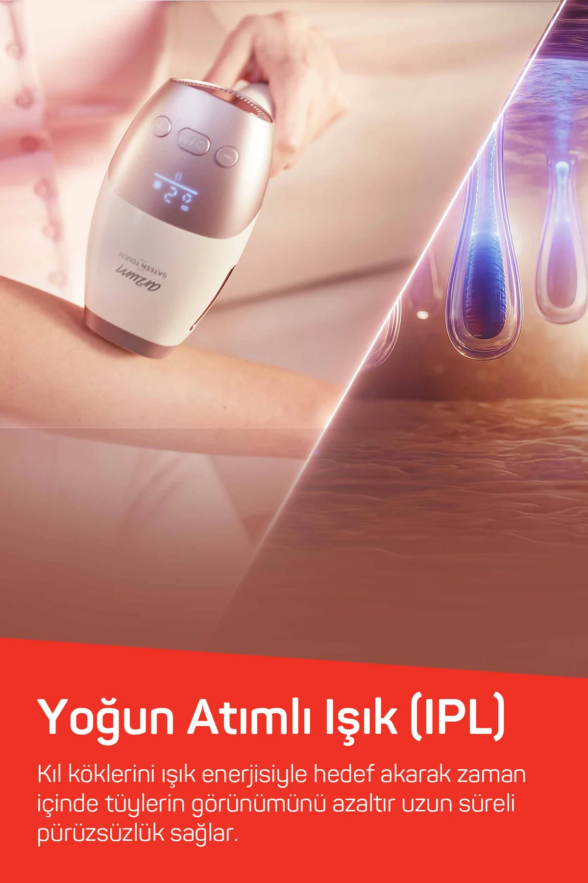 AR5178 SateenTouch IPL Lazer Epilasyon, 999.999 Atım,Evde Tüy Alma,Soğutmalı, 5 Kademe, Cilt Sensörü AR5178 SateenTouch IPL Lazer Epilasyon, 999.999 Atım,Evde Tüy Alma,Soğutmalı, 5 Kademe, Cilt Sensörü