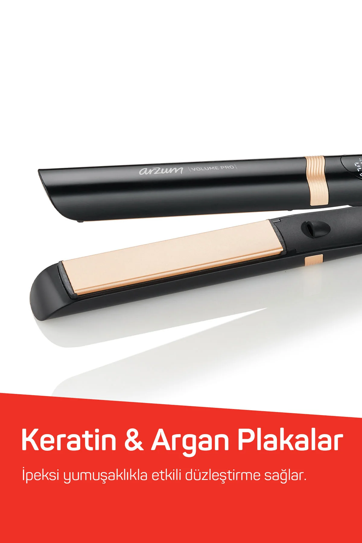 AR5184 Volume Pro İnce Plakalı Saç Düzleştirici, Keratin ve Argan Yağlı Plaka, İyon Teknolojisi, Siy AR5184 Volume Pro İnce Plakalı Saç Düzleştirici, Keratin ve Argan Yağlı Plaka, İyon Teknolojisi, Siy