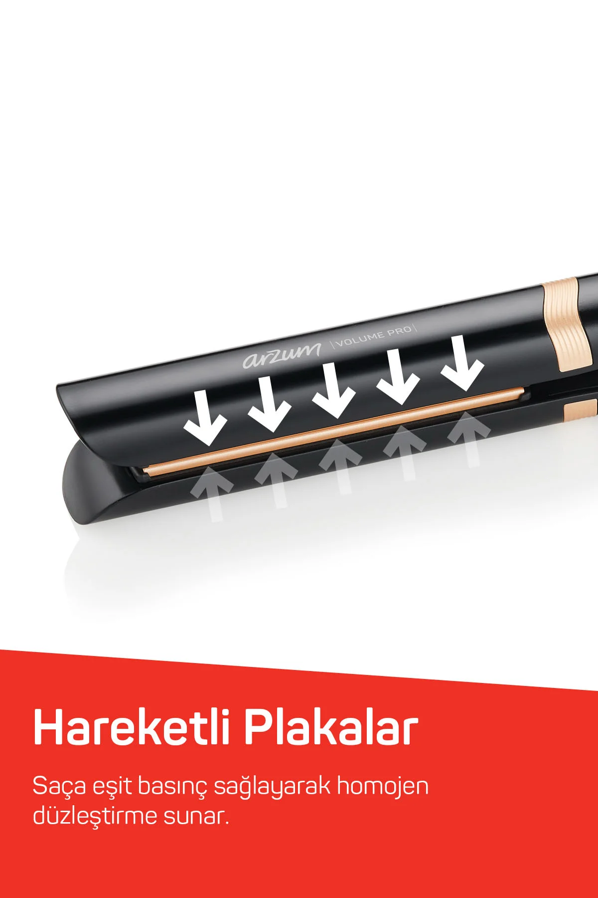 AR5184 Volume Pro İnce Plakalı Saç Düzleştirici, Keratin ve Argan Yağlı Plaka, İyon Teknolojisi, Siy AR5184 Volume Pro İnce Plakalı Saç Düzleştirici, Keratin ve Argan Yağlı Plaka, İyon Teknolojisi, Siy