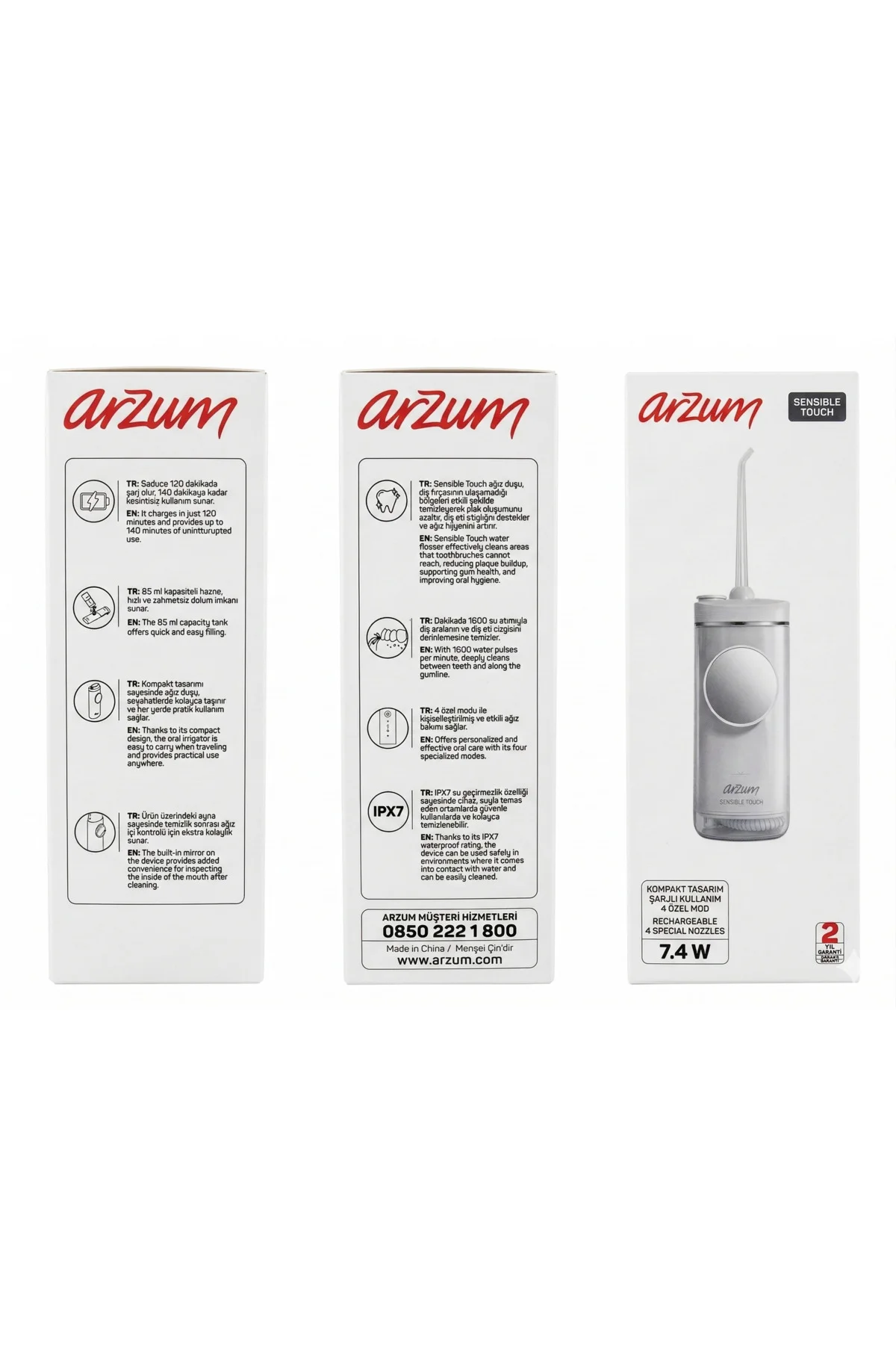 AR5300 Sensible Touch Şarjlı Ağız Duşu – IPX7, 4 Mod, 920mAh AR5300 Sensible Touch Şarjlı Ağız Duşu – IPX7, 4 Mod, 920mAh