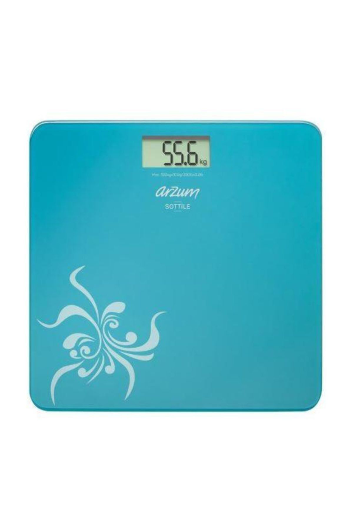 AR550 Sottile Dijital Cam Banyo Baskülü - Mavi