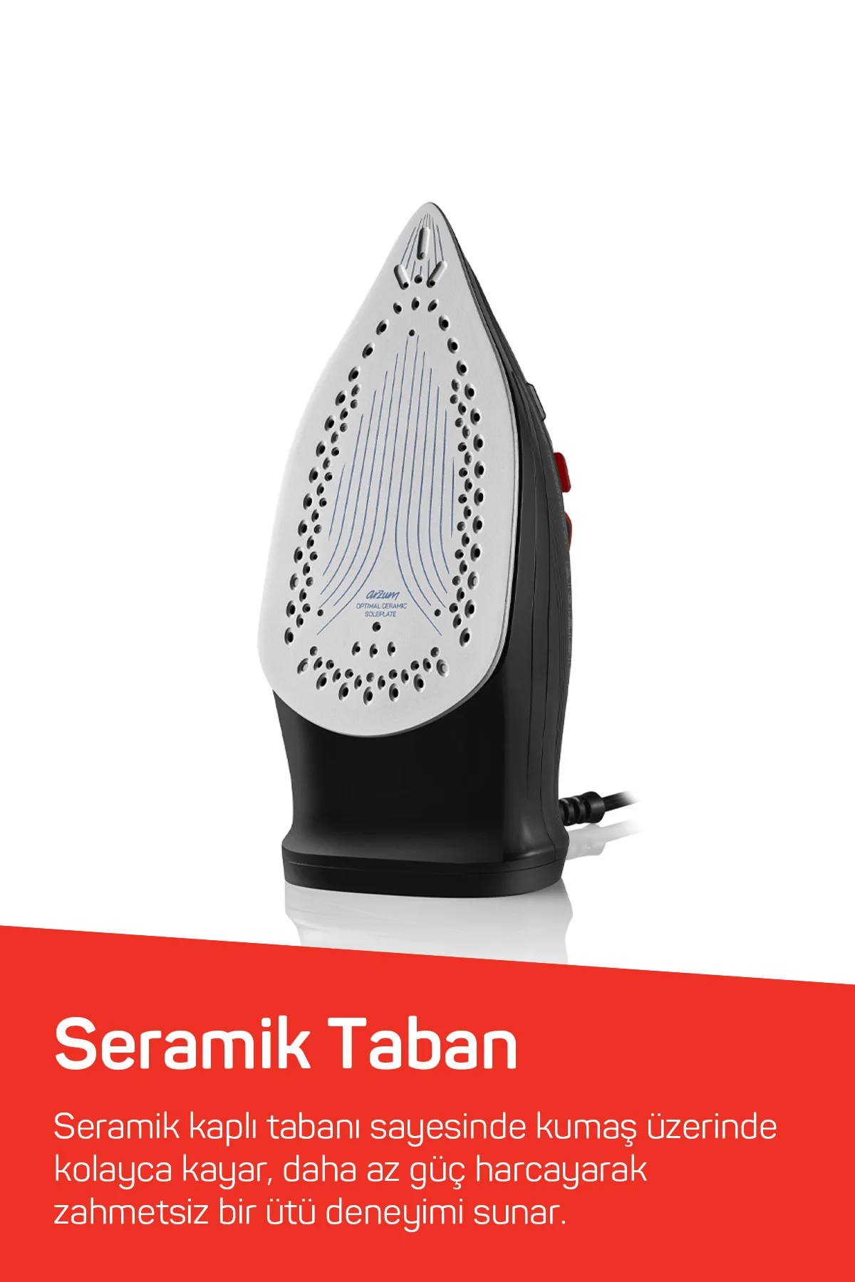 AR6020 Pressa 2400Watt Seramik Taban Buharlı Ütü,Şok Buhar