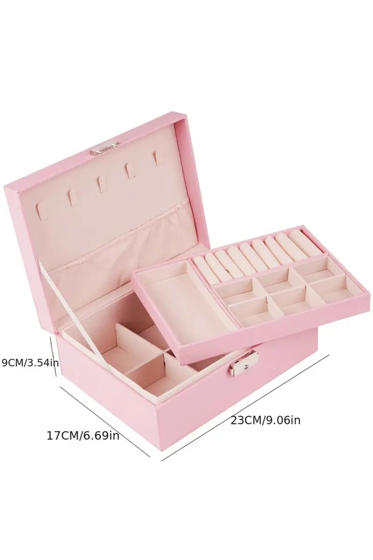 Ara Bölmeli Büyük Boy Mücevher Bijuteri Aksesuar Takı Kutusu Orga