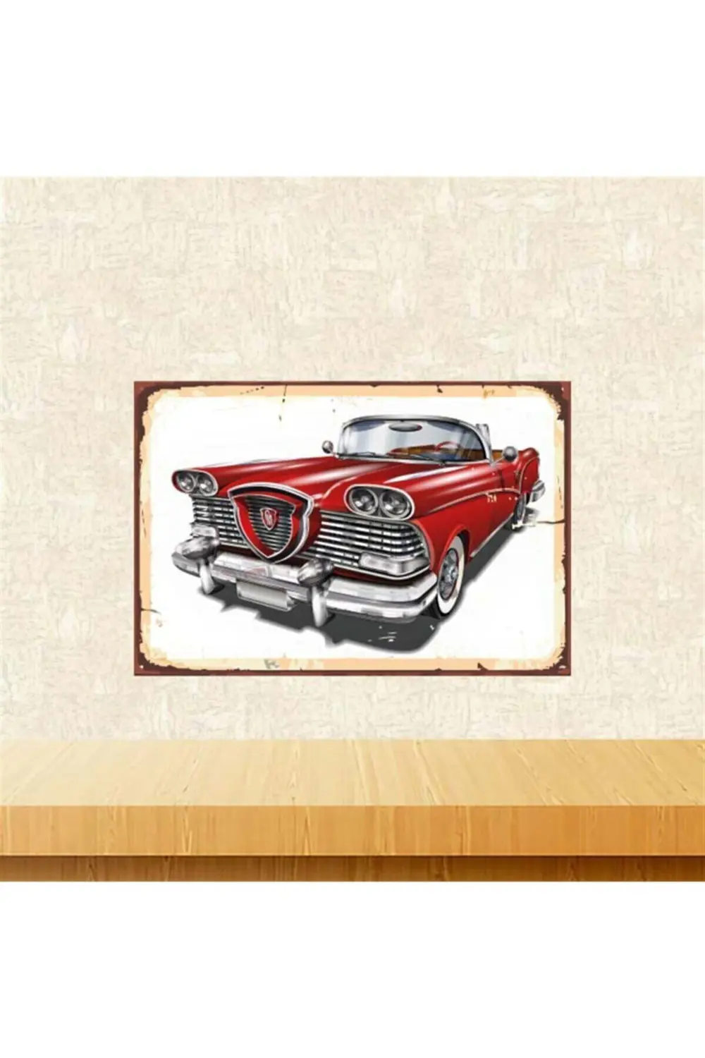 Araba 20-30 cm Retro Ahşap Poster Tkfx4198