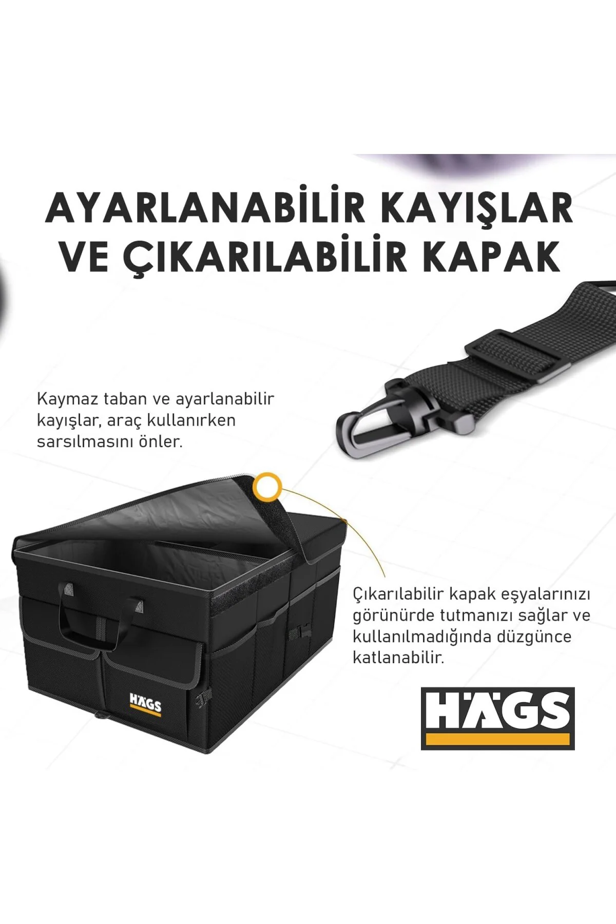 Araba Bagaj Çantası, Araç içi Düzenleyici Organizer, Katlanabilir Oto Bagaj Düzenley