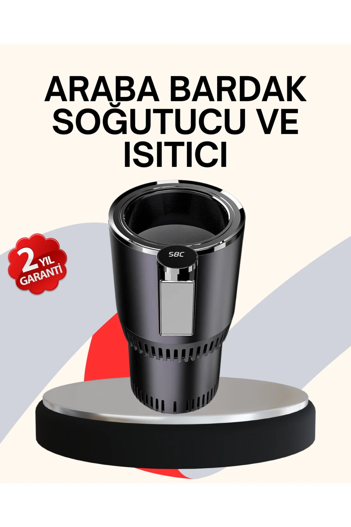 Araba Bardaklığı Isıtma Soğutma Ayarlı Çakmak Girişli Akıllı Mode
