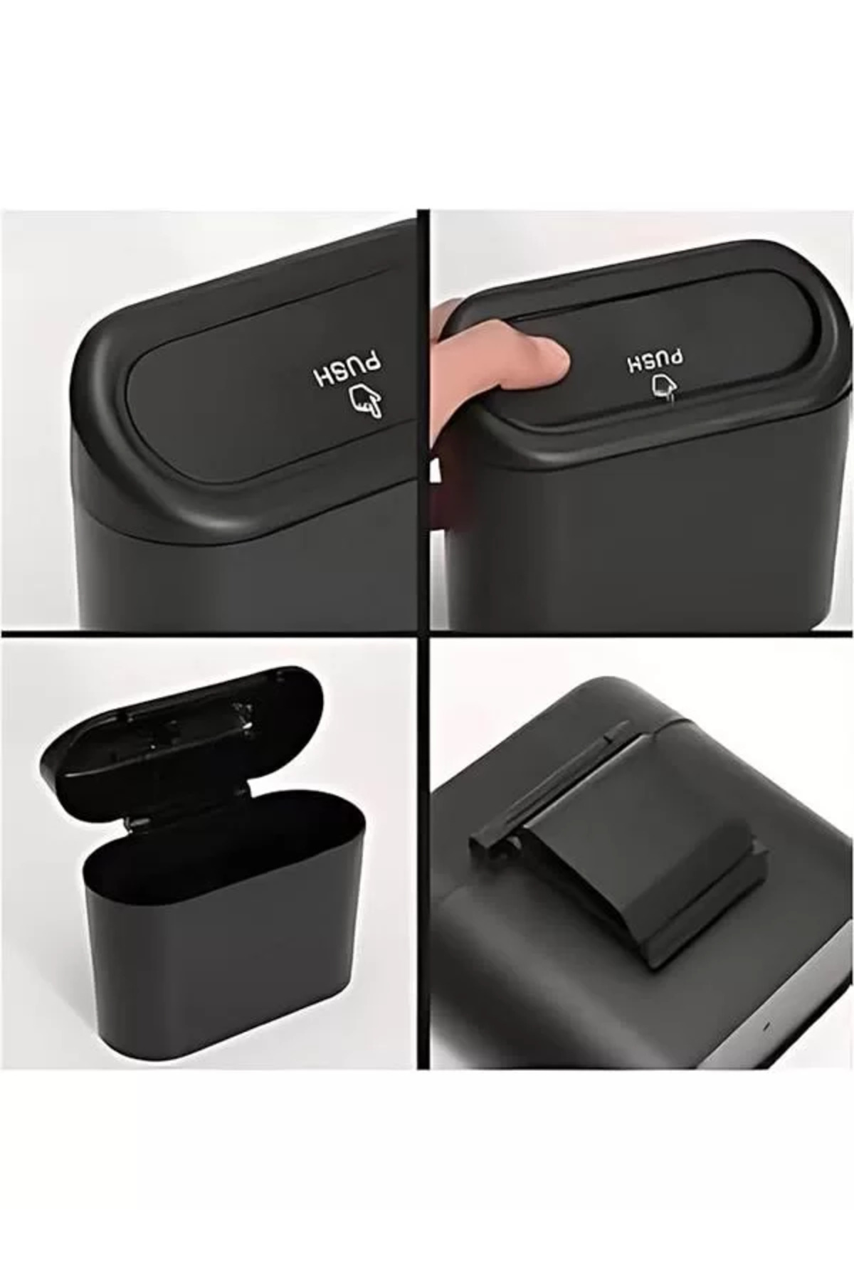 Araba Çöp Kutusu Araç Içi Taşınabilir Kapaklı Organizer Çöp Kovas