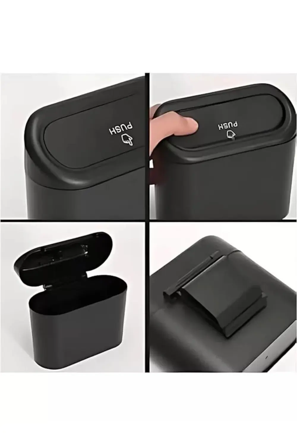 Araba Çöp Kutusu Araç Içi Taşınabilir Kapaklı Organizer Çöp Kovas