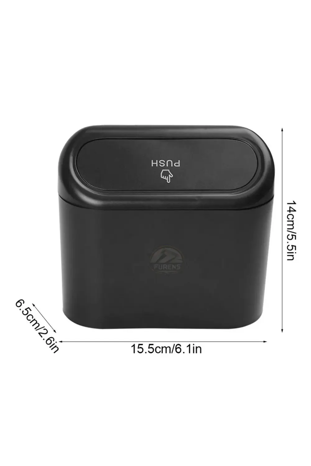 Araba Çöp Kutusu Portatif Araç İçi Taşınabilir Kapaklı Organizer