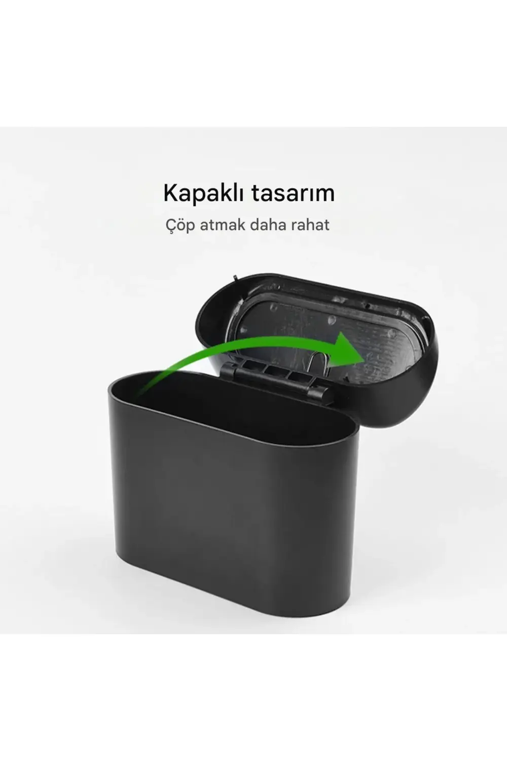 Araba Çöp Kutusu Portatif Araç İçi Taşınabilir Kapaklı Organizer