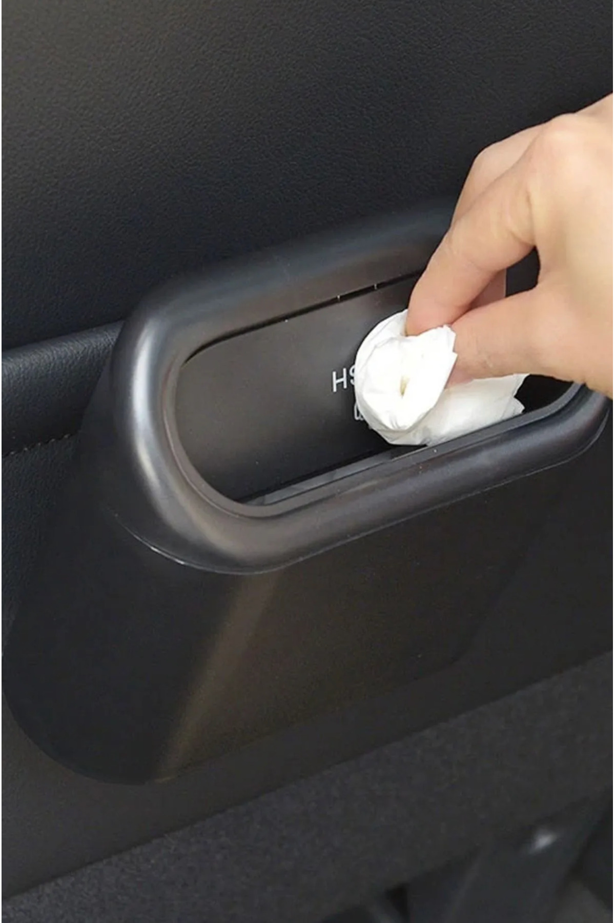 Araba Çöp Kutusu Siyah Portatif Araç İçi Taşınabilir Kapaklı Orga