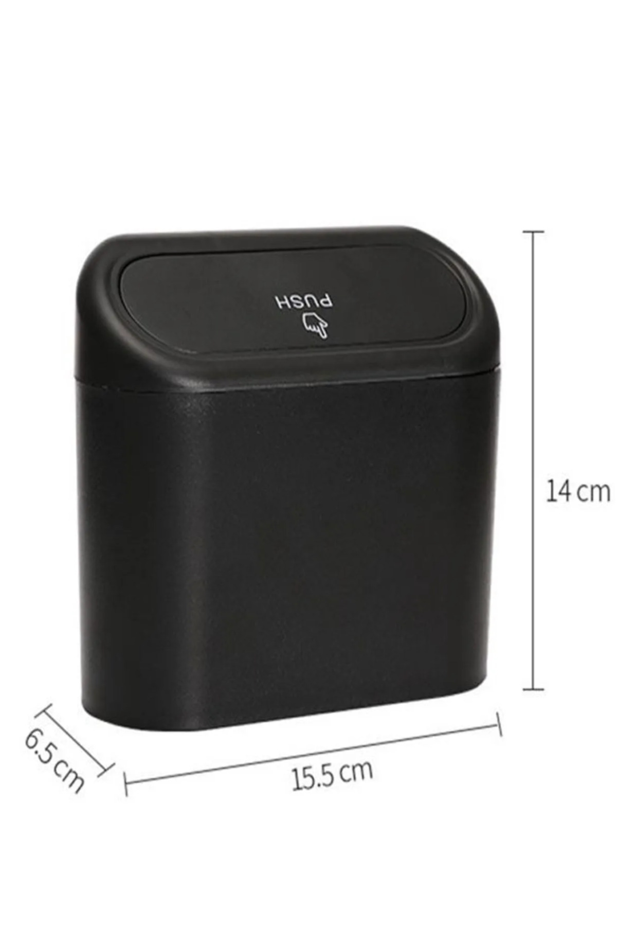 Araba Çöp Kutusu Siyah Portatif Araç İçi Taşınabilir Kapaklı Orga