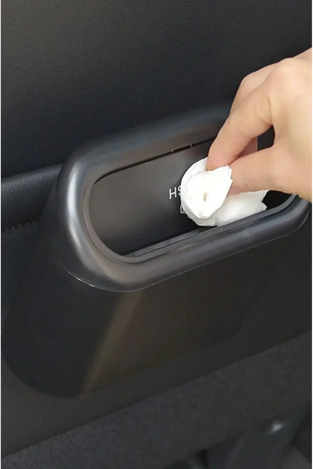 Araba Çöp Kutusu Siyah Portatif Araç İçi Taşınabilir Kapaklı Orga