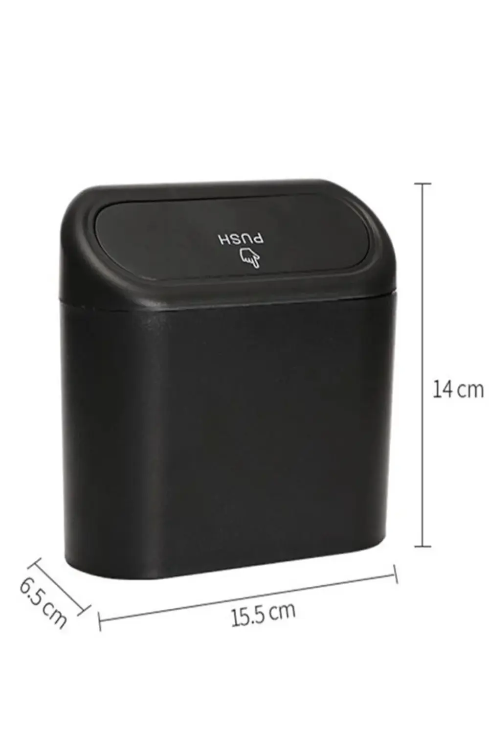 Araba Çöp Kutusu Siyah Portatif Araç İçi Taşınabilir Kapaklı Orga