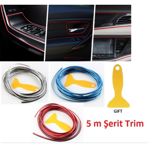 Just Cheap Store Araba Dekorasyon 5 Metre Şerit Trim