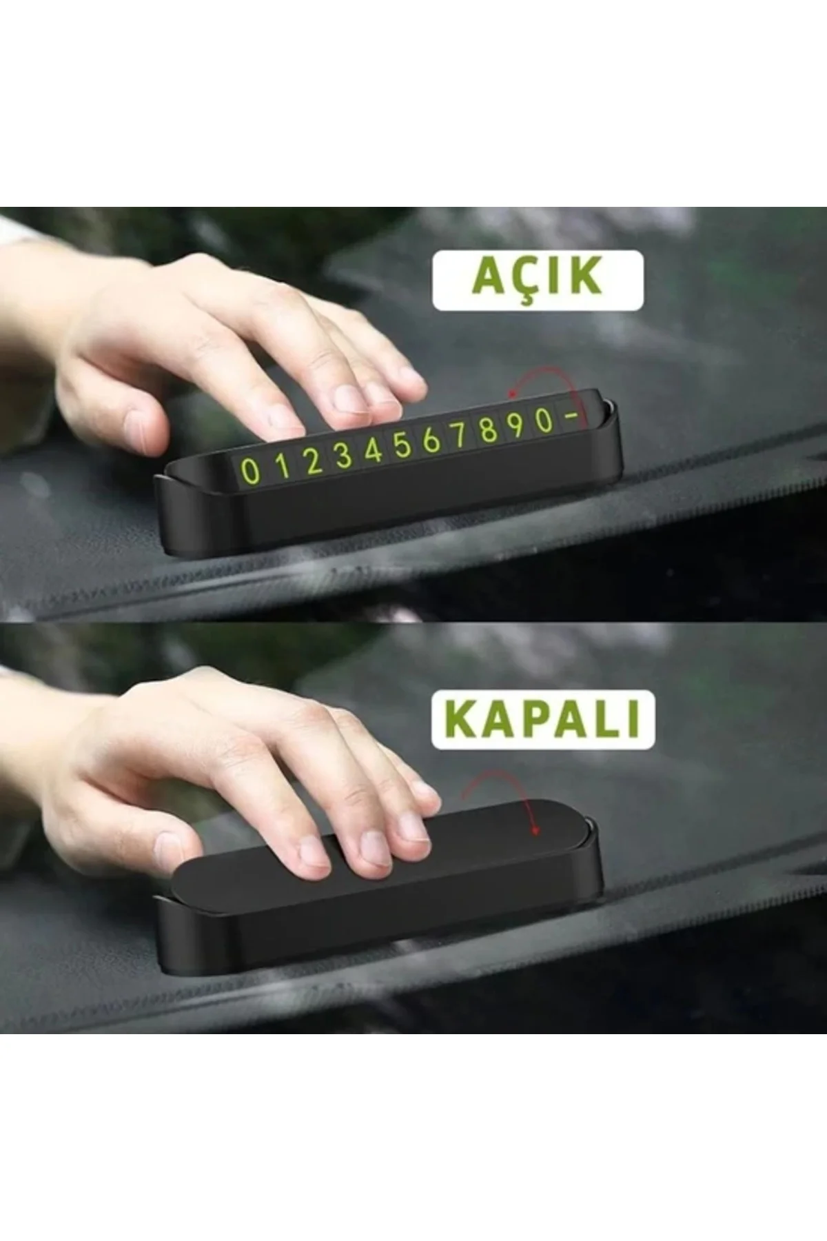 Araba Fosforlu Açılır Kapanabilir Numaratör Ön Torpido Üstü Telef