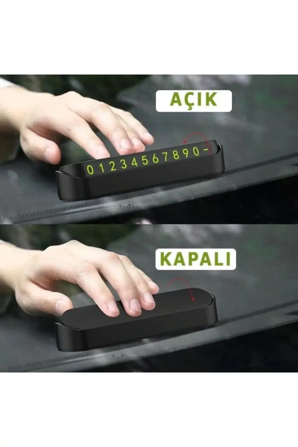 Araba Fosforlu Açılır Kapanabilir Numaratör Ön Torpido Üstü Telef